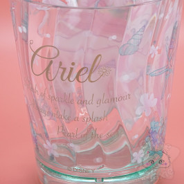Verre Ariel Rose Fleuris Disney Japan