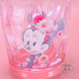 Verre Minnie Rose Fleuris Disney Japan