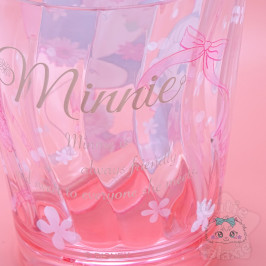 Verre Minnie Rose Fleuris Disney Japan