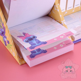 Boite Bureau Mémo Post-it Dépliable Stitch Disney Japan