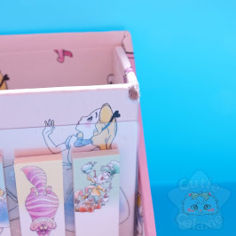 Boite Cube Bureau Mémo Post-it Pliable Alice Aux Pays Des Merveilles Disney Japan