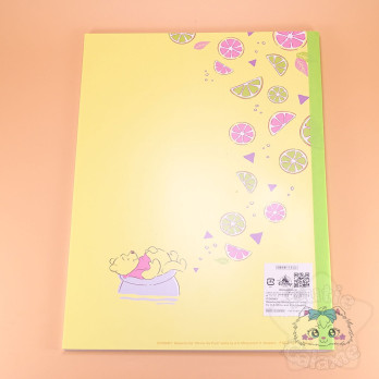 Carnet A4 Winnie L'Ourson Petits Carreaux Look Fruité Citron Disney Japon