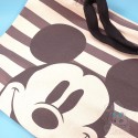 Grand Sac Mickey Mouse Tote Bag Canevas Fermeture Eclaire Disney Japan