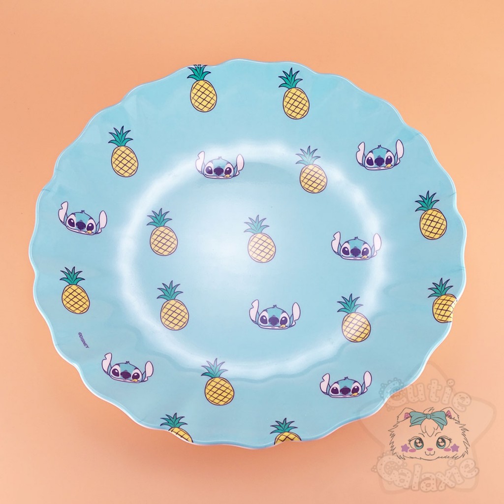 Assiette Stitch Lilo Et Stitch Ananas Bordure Ondulée Disney Japon