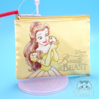 Pochette Trousse Tissus Belle La Belle Et La Bête Pompon Disney Japon