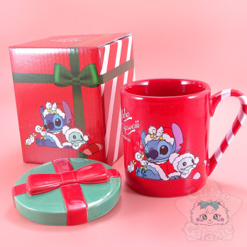 Tasse Stitch Lilo Et Stitch Avec Couvercle Edition Noël Disney Japon