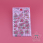Planche 20 Stickers My Melody Sanrio Thème Fraise