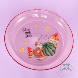 Grande Assiette Motif Pastèque Tic Et Tac Disney Japon