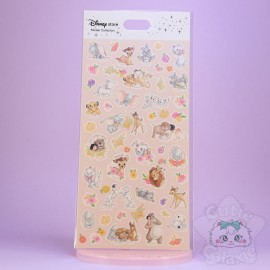 Planche Stickers Bambi Aristochats Roi Lion Dumbo Disney Japon