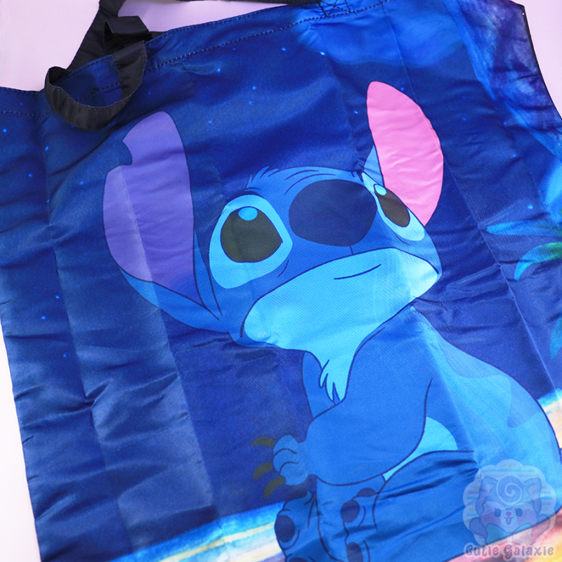 Grand Sac Tissus Repliable Mini Pochette Stitch Disney Japon