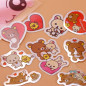 Lot 10 Stickers Rilakkuma Coeur San-X